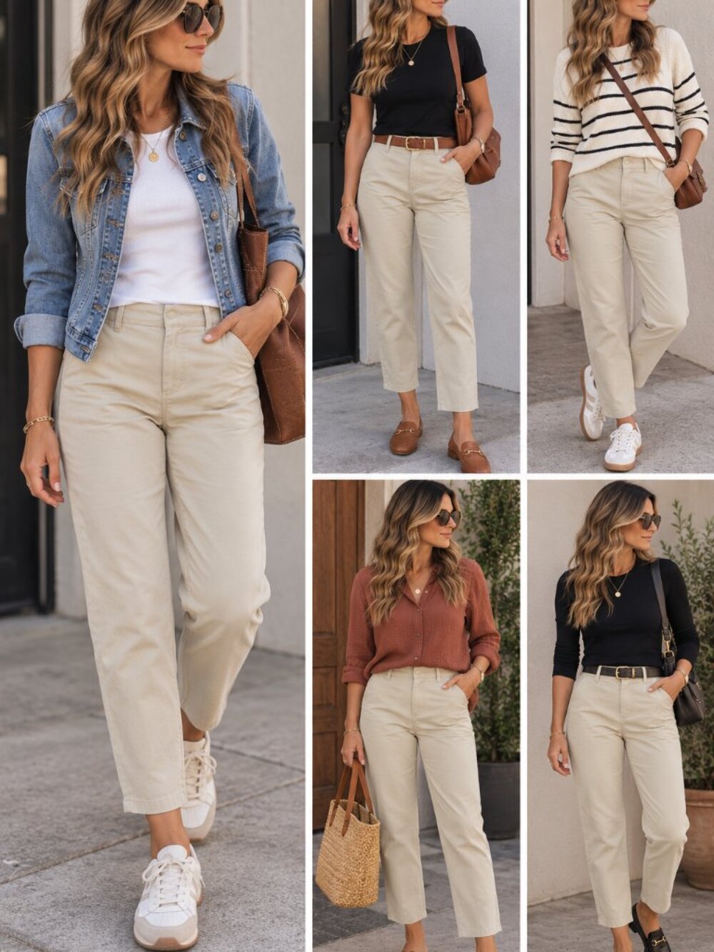 Tommy Hilfiger Cream Wide Leg Cropped Pants Size 10 100% Cotton